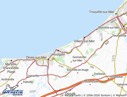 MICHELIN La Butte d'Houlgate map - ViaMichelin