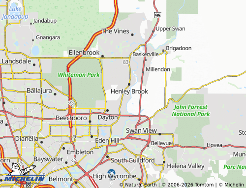 Mapa MICHELIN West Swan - ViaMichelin