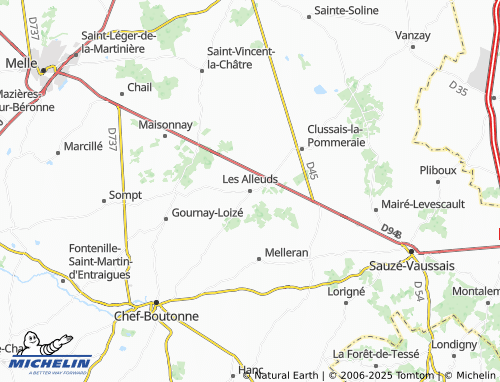 MICHELIN-Landkarte Les Alleuds - ViaMichelin
