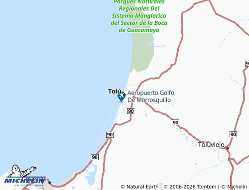 MICHELIN Tolú map - ViaMichelin