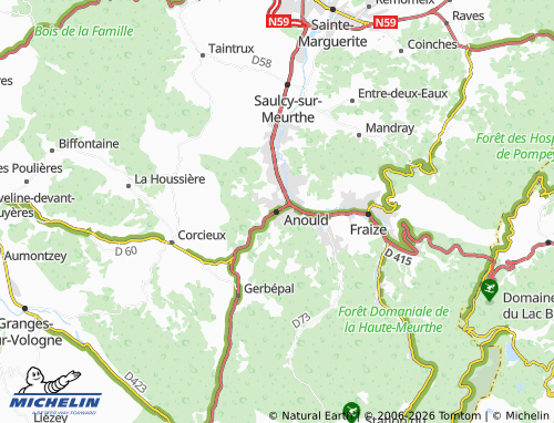 Carte MICHELIN Anould - ViaMichelin