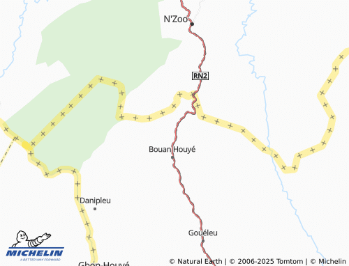 MICHELIN Gbapleu map - ViaMichelin