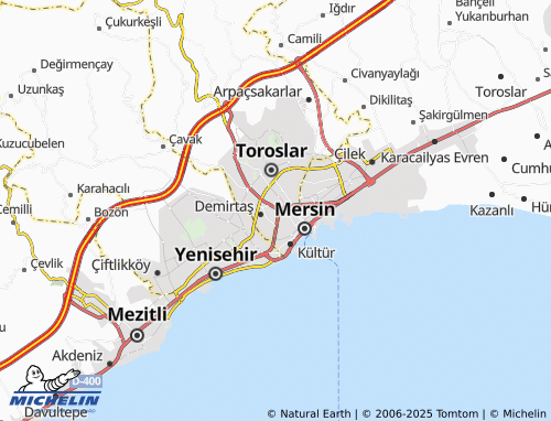 MICHELIN Turgut Türkalp map - ViaMichelin