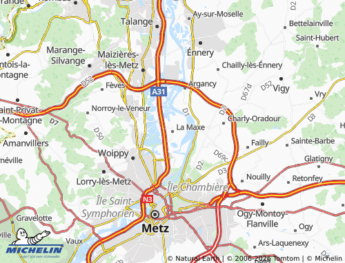 MICHELIN La Maxe map - ViaMichelin
