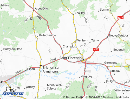 MICHELIN Boudernault map - ViaMichelin