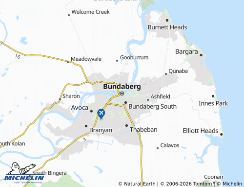 Mapa MICHELIN Bundaberg - ViaMichelin