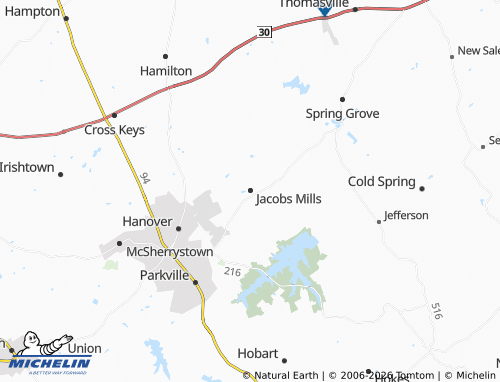 Mappa MICHELIN Jacobs Mills - ViaMichelin