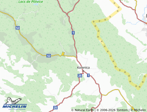 Mapa MICHELIN Vrelo Koreničko - ViaMichelin