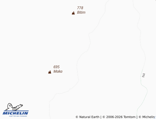 MICHELIN Bokito map - ViaMichelin
