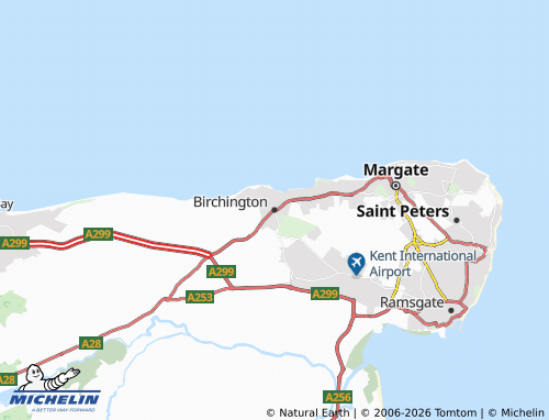 Carte MICHELIN Birchington - ViaMichelin