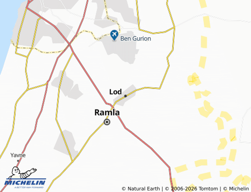 Mappa MICHELIN Lod - ViaMichelin