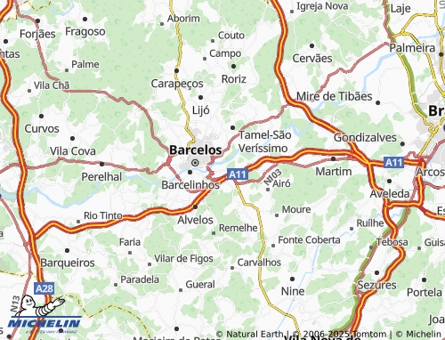MICHELIN Rio Covo-Santa Eugénia map - ViaMichelin