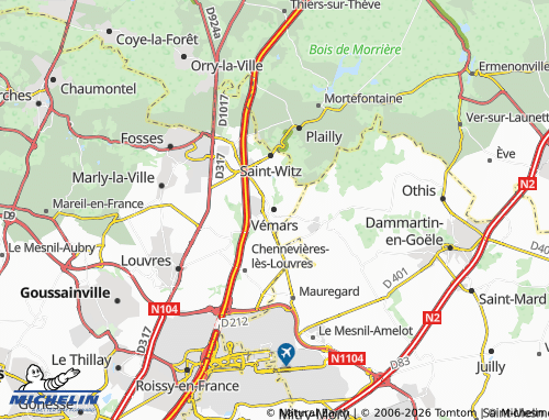 Carte MICHELIN Vémars - ViaMichelin