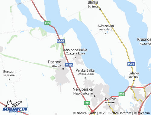 Mapa MICHELIN Kholodna Balka - ViaMichelin