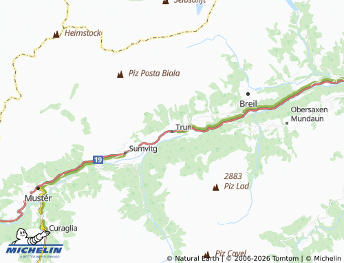 Mappa MICHELIN Trun - ViaMichelin