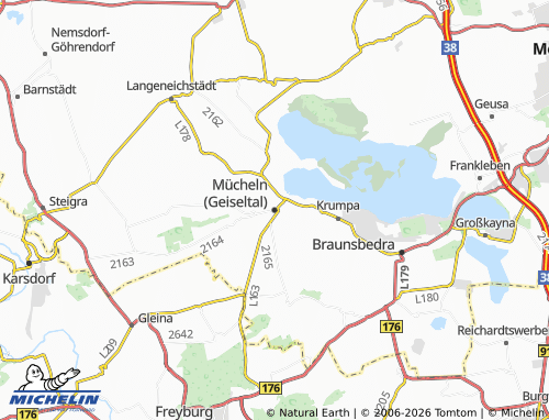 MICHELIN Mücheln (Geiseltal) map - ViaMichelin