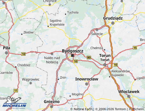 MICHELIN Kuiavia-Pomerania map - ViaMichelin