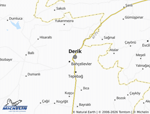 Mappa MICHELIN Derik - ViaMichelin