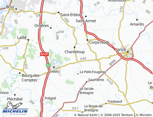 Carte MICHELIN La Regère - ViaMichelin