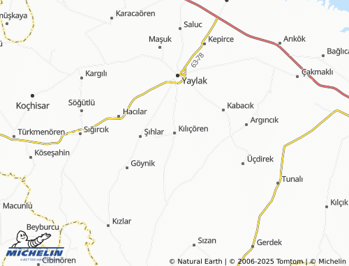 Mapa MICHELIN Kılıçören - ViaMichelin