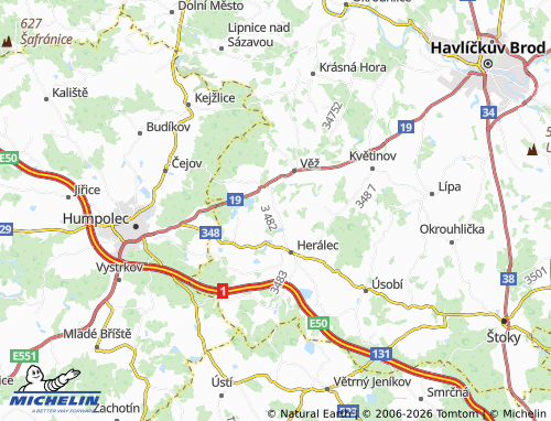 Mappa MICHELIN Boňkov - ViaMichelin