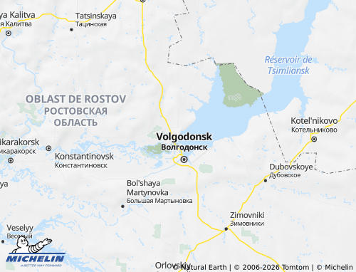 Carte MICHELIN Tsimlyanskiy rayon - ViaMichelin