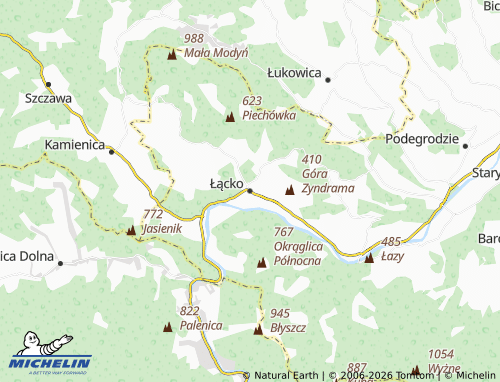 MICHELIN Łącko map - ViaMichelin