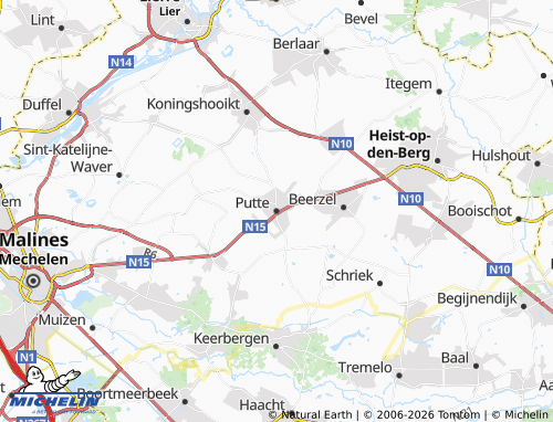 MICHELIN Putte map - ViaMichelin