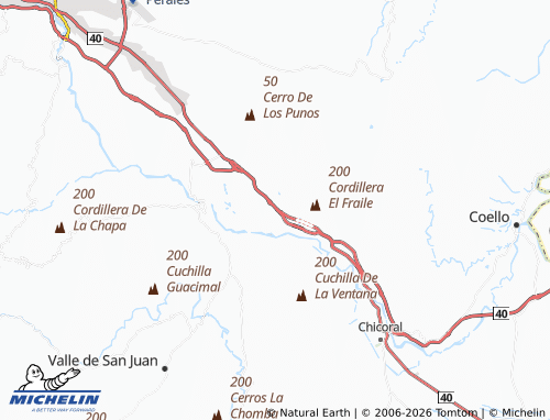 Mapa MICHELIN Alto de Gualanday - ViaMichelin