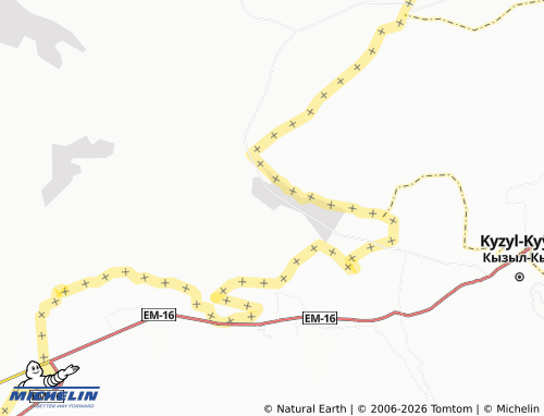 Mapa MICHELIN Kyzyl-Kiya - ViaMichelin
