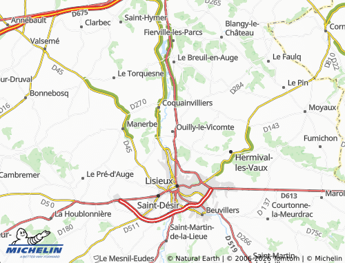 MICHELIN Ouilly-le-Vicomte map - ViaMichelin