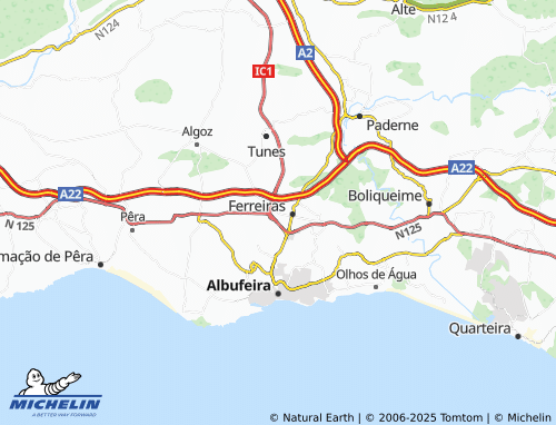 Carte MICHELIN Lagoas - ViaMichelin