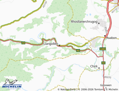 Mappa MICHELIN Llangollen - ViaMichelin