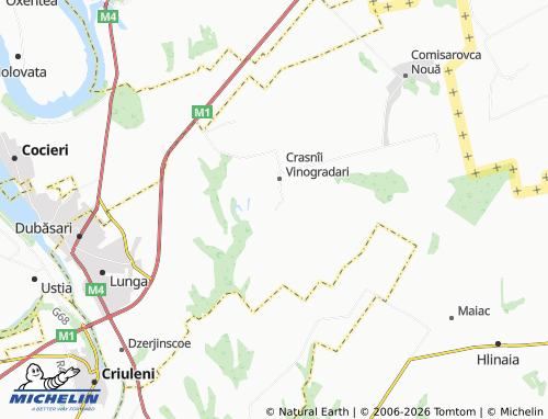 MICHELIN Lunga Nouă map - ViaMichelin