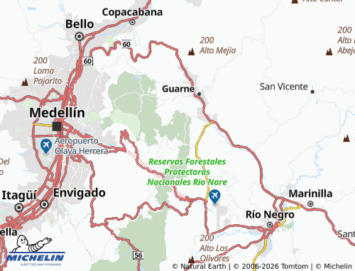 Mapa MICHELIN La Honda - ViaMichelin