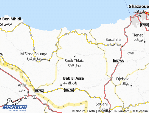 Carte MICHELIN Souk Thlata - ViaMichelin