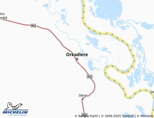 MICHELIN Orkadiere map - ViaMichelin