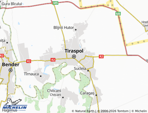 Carte MICHELIN Tiraspol - ViaMichelin