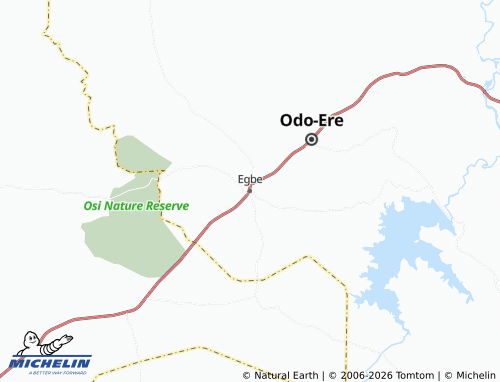 MICHELIN Egbe map - ViaMichelin