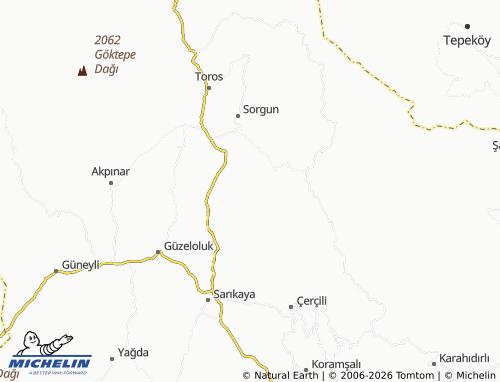 MICHELIN Tozlu map - ViaMichelin