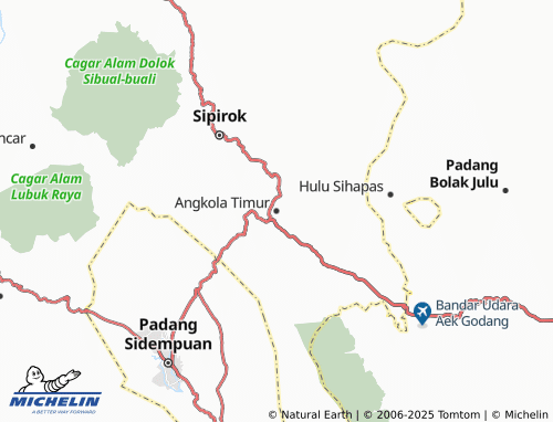 MICHELIN Angkola Timur map - ViaMichelin