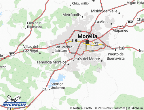 MICHELIN Praderas de Morelia map - ViaMichelin