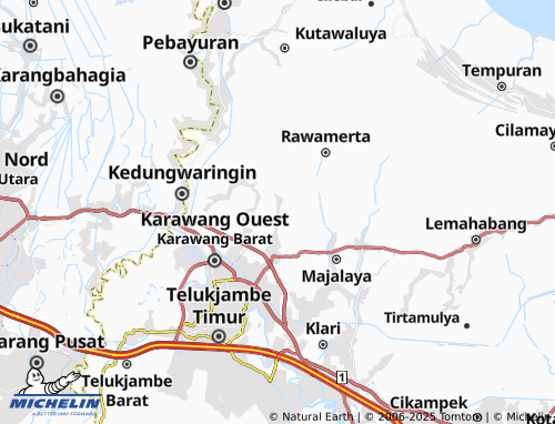 Carte MICHELIN Karawang Timur - ViaMichelin