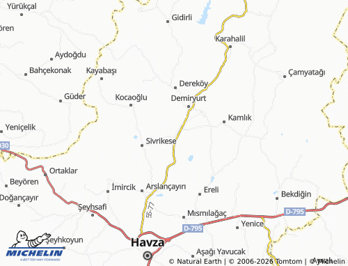 MICHELIN Ilıca map - ViaMichelin
