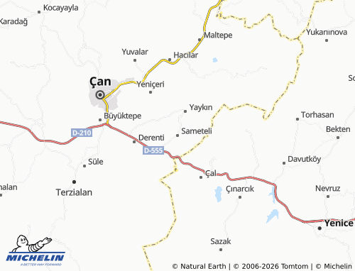 MICHELIN Sameteli map - ViaMichelin