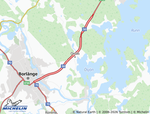 Carte MICHELIN Ornäs - ViaMichelin
