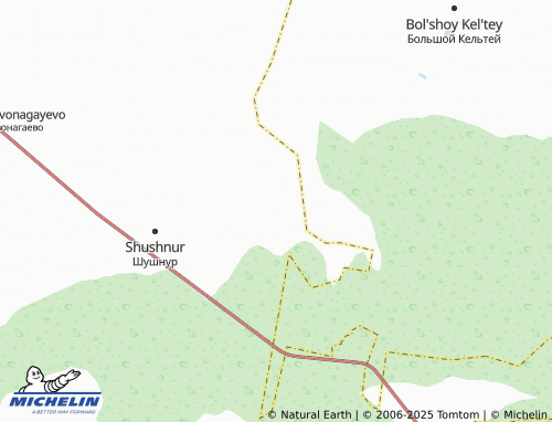MICHELIN Nizhnyaya Tat'ya map - ViaMichelin
