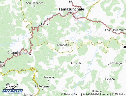 Kaart MICHELIN Tezapotla - ViaMichelin