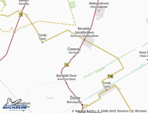 Carte MICHELIN Čestereg - ViaMichelin