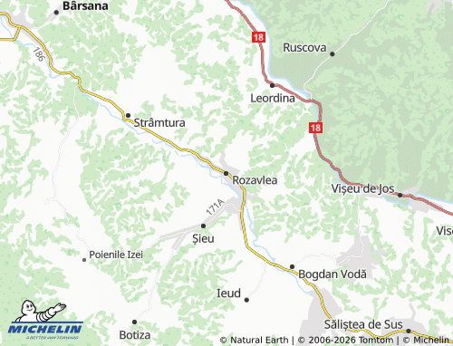 Mapa MICHELIN Rozavlea - ViaMichelin